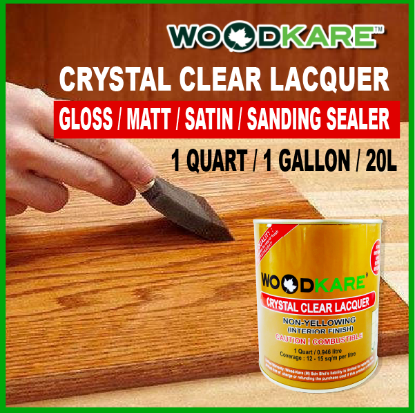 SANDING SEALER 1 Quart, 1 Gallon, TOP COAT Crystal Clear Lacquer Wood