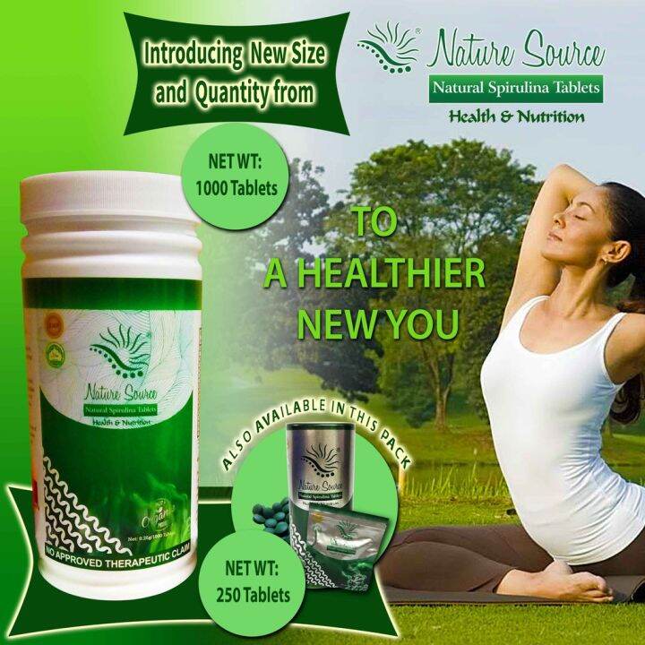 ORIGINAL NATURE SOURCE NATURAL SPIRULINA TABLETS health and nutrition I
