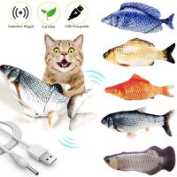 Cat Toy Fish USB Electric Charging Simulation Fish Catnip Pet Chewing Bite Interactive Toys Floppy Wagging Fish Cat Accessories Toys