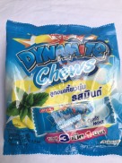 Kẹo Nhai xanh hương Bạc Hà 3 viên Dynamite Chews Mint Candy Gói 125g