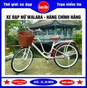xe đạp phổ thông nữ mới nhất 2023 khung cong cải tiến sang xịn mịn cỡ 24