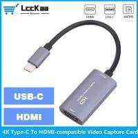 Lcckaa 4K Type-C เป็น HDMI-วิดีโอที่เข้ากันได้การ์ดบันทึก1080P HD บันทึกเกมสำหรับ PS4/5 Switch Live Streaming กล้องออกอากาศ