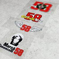 bjhↂ♦✙  Simoncelli 58 Afro Stickers  Sticke Road Racing Motorbike Front Windshield Dirt