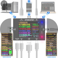 เครื่องตรวจจับไฟฟ้าแบบทริกเกอร์,เครื่องวัดแรงดันโวลต์มิเตอร์แอมมิเตอร์แรงดันไฟฟ้าดิจิทัล DC ชนิด C ที่ทดสอบ USB ขนาด2.4นิ้ว