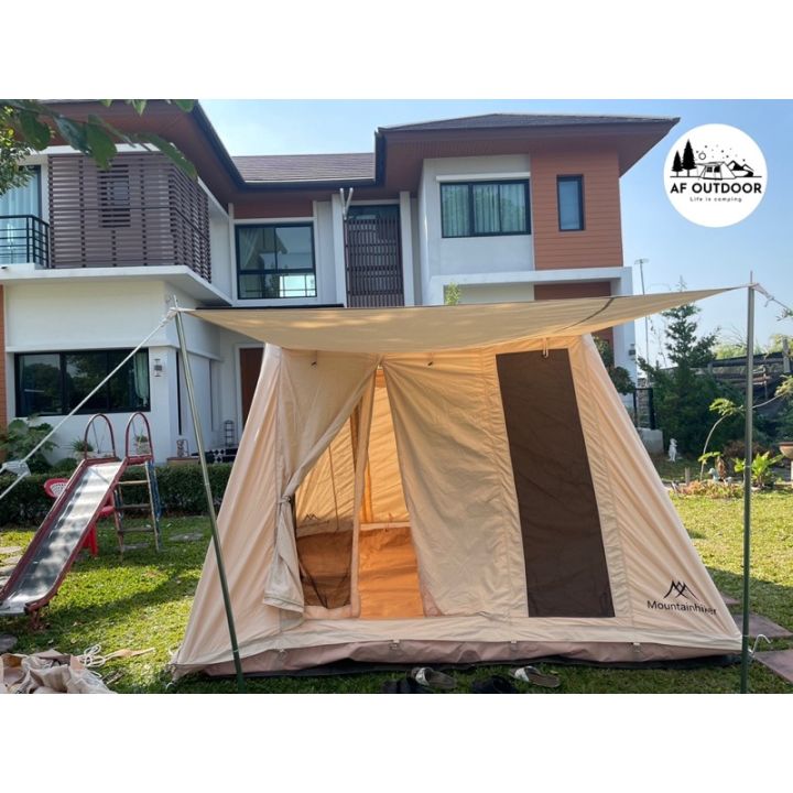 พร้อมส่ง-mountainhiker-spring-bar-tent-เต็นท์4-6-คนผ้า-cotton-canvas-10x10ft-เต็นท์ขนาดใหญ่