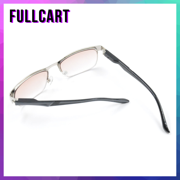 แว่นสายตา-แว่นสายตาสั้น-แว่นสายตายาว-แว่นกึ่งไร้ขอบ-แว่นกันแดด-ป้องกันแดง-uv400-ผลิตจากสแตนเลสอย่างดี-ทรงสี่เหลี่ยมผืนผ้า-by-fullcart