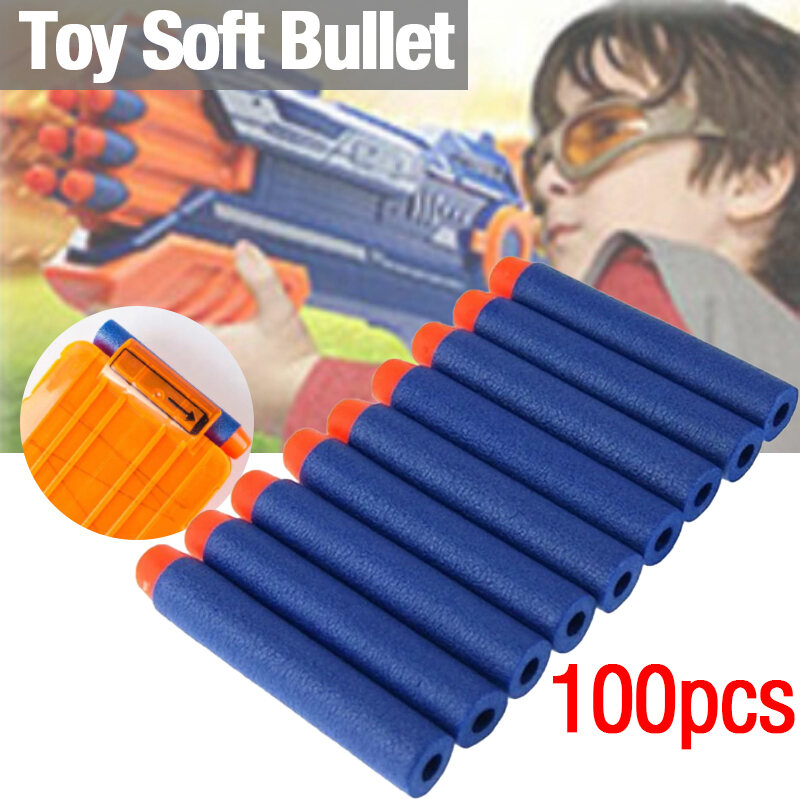 Toy Gun For Nerf Darts Soft Hollow Hole Head bullets 7.2cm Refill Darts Toy Bull 