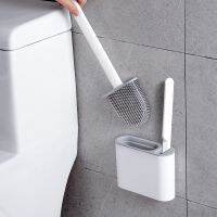 Toilet Set Wall Hanging with Holder Silicone TPR 2 Bristles for Floor Cleaning Tools Accessories