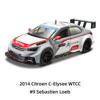 Bburago 1:32ซีตรอง C-Elysee WTCC 2014แบบคงที่หล่อยานพาหนะสะสมรถรุ่นของเล่น