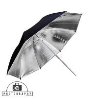 ร่มสะท้อนสำหรับไฟสตูดิโอ Umbrella Black/Silver ร่มกระจายแสง 43/33 นิ้ว