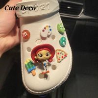 【 CuteDeco】Cute Cartoon Animals (25 Types) Three Eyed Monster / Tracy / Emperor Penguin Charm Button Deco/ Cute Jibbitz Croc Shoes Diy / Charm Resin Material For DIY