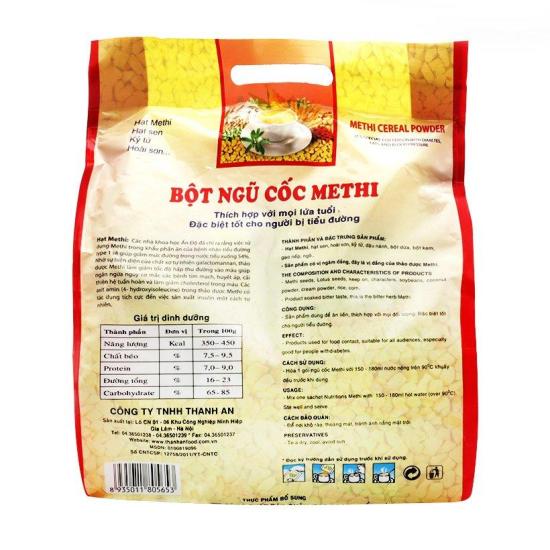 Bột ngũ cốc methi việt đài 600g 15 gói x 40g mẫu mới công thức cải tiến - ảnh sản phẩm 9