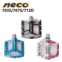 แป้นเหยียบ NECO 703S/707S/712D สีดำ/ แดง/น้ำเงินแป้นถีบจักรยานสำหรับ MTB