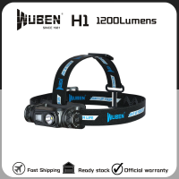 WUBEN H1 Headlight High-Powerful Hands-Free Rechargeable LED Flashlight 1200Lumens 10 Working Modes With 2600mAH Battery Headlamp