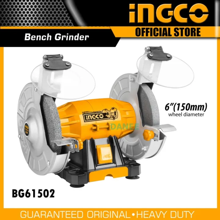 INGCO มอเตอร์หินไฟ 6 นิ้ว 150W BG61502 (Ingco Bench Grinder ) Lazada