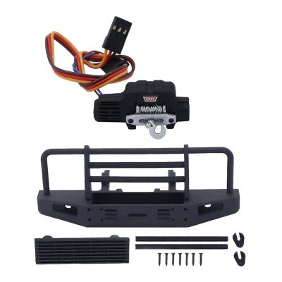 Nylon Front Bumper with Winch for TRX4M 1/18 RC Crawler Car Upgrade Parts Accessories