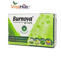 Burnova Plus Cleansing Bar 100g. สบู่ ว่านหางจระเข้ ลดสิว สูตรเพื่อผิวแพ้ง่าย