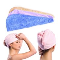 【CC】✒✎♞  Hair Drying Hat Makeup Ponytail Holder Absorbent Microfiber Cap