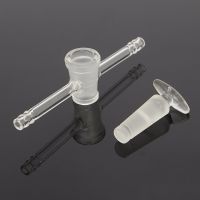 【New-store】 SASTI DEALS Lab Straight Adapter พร้อม Glass Stopcock Hose Connection Glass Valve