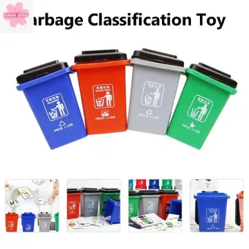 5pcs 1 12 Dollhouse Mini Sorting Trash Can Miniature Model Toy