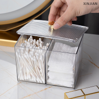 ? [XINJIAN] Makeup Storage Organizer ห้องน้ำ Jar ผ้าฝ้าย Swab Storage Square ภาชนะ