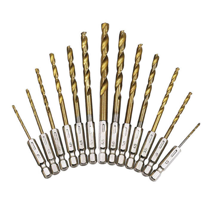 13Pcs Hex Shank 1/4' Metal Drill Bit Set 1.56.5mm Lazada PH