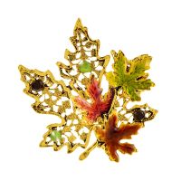 CINDY XIANG Enamel Maple Brooches For Women Vintage Gold Color Canada Country Plant Fashion Jewelry Alloy Material Good Gift