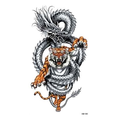 hot！【DT】⊕  Tiger Temporary Tattoos for Men Large Size Fake Stickers Tatoo Transfer Tatto