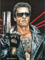 ❇卐 Wayne Maguire Tattooed Schwarzenegger Art ฟิล์มพิมพ์ผ้าไหมโปสเตอร์ Home Wall Decor 24x36inch