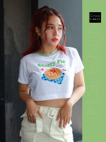 VITA SHOP?มาใหม่ เสื้อครอปกุ้นคอ mini crob Cherry Pie เสื้อแฟชั่นผู้หญิง เสื้อ Y2K คอตตอลแท้ เนื้อนุ่ม ใสสบาย ไม่บาง ไม่แนบเนื้อ งานป้าย พร้อมส่ง