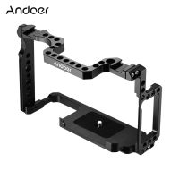 Andoer อลูมิเนียมอัลลอยด์กรงกล้อง14นิ้วและ38นิ้วรูสกรู Dual Cold Shoe Mount สำหรับ Canon 5DS 5DR 5D Mark Iviiiii