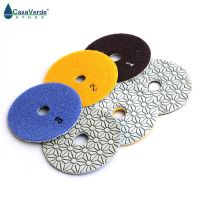 Casaverde DC-SFDW3PP02 diamond 4 inch dry/wet 3 step polishing pads for Engineered stone