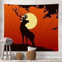 Black lion hot sale animal series home decoration wall background cloth tapestry