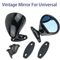 1คู่สไตล์วินเทจ Universal รถคลาสสิก R ประตู Wing ด้านข้างกระจกมองหลัง Vintage Black