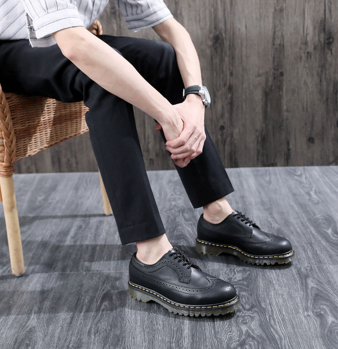 dr-martens-รองเท้าคัดชูหนังแท้-สีดำ-dr-martens-รุ่น-3989-brogues-smooth-leather-shoes-black