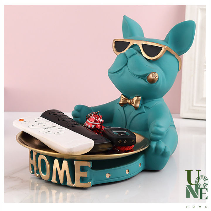 uonehome-พร้อมส่ง-h101-ของแต่งบ้าน-รูปปั้นเรซินบลูด็อก-home-ถาดวางของบลูด็อก-สไตล์นอร์ดิก-ของแต่งโต๊ะ-ดีไซน์สร้างสรรค์-ของขวัญวันเกิด