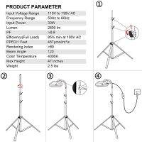 Grow Light with Stand, Full Spectrum LED Floor Plant Light for Indoor Plants, Grow Lamp with On/Off Switch