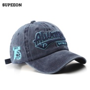 SUPEEON men s baseball cap distressed letter embroidery Street Fashion