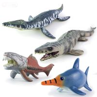 หุ่นจำลองไดโนเสาร์แอคชั่นมอสซอรัส Ichthyosauria Dunkleosteus Terrelli Liopleurodon Soft Ruer โมเดลสัตว์ทะเลจำลองของเล่นเด็ก