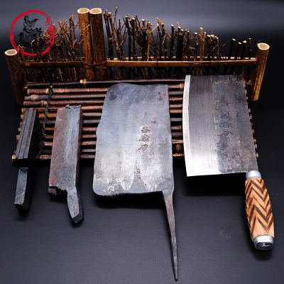 Handmade Chinese Kitchen Knives Traditional High Carbon Forged Kitchen Cleaver Wood Handle Slicing Serbian Chef Camping Knife 🔥พร้อมส่ง🔥ส่งจากร้าน Malcolm Store กรุงเทพฯ