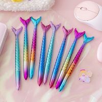 1 Pcs Mermaid Gel Pens 0.5mm Ballpoint Pen Black Ink Ball Pen Cute Office Signature Handle Kawaii Writing Stationery Pens