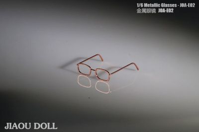 กรอบแว่นตาแว่นตาไม่มีเลนส์กรอบโลหะทันสมัยสำหรับทหารหญิงขนาด1/6สำหรับตุ๊กตาขยับแขนขาได้12นิ้ว