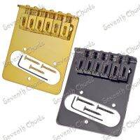 WK-A Set 6 String Flat  Saddle Bridgefor TL Electric Guitar  - Black - Gold  For Choose  (Strings Through Bridge )