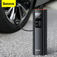 Baseus เครื่องปั๊มที่สูบลมยางเครื่องอัดลมรถยนต์ดิจิตอลอัจฉริยะขนาดมินิ12V 150PSI พกพาได้สำหรับรถยนต์รถจักรยานเรือปั๊มลมอุปกรณ์เสริมรถยนต์ปั๊มเติมลม