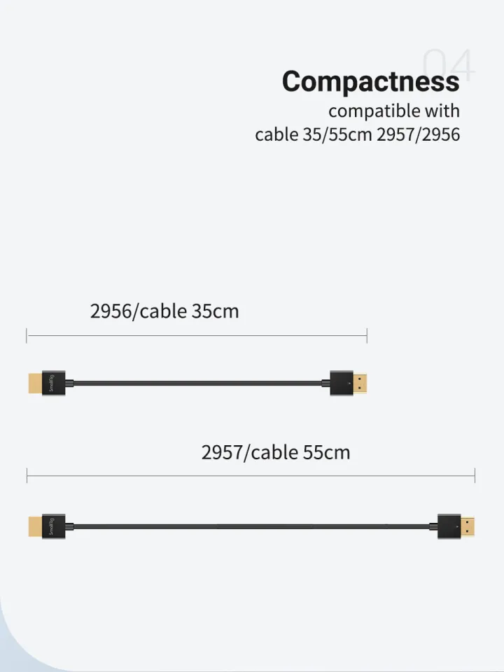 SmallRig 2957 - Ultra Slim 4K HDMI Cable 55cm