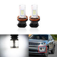 2x Led Front Driving Fog Light Bulbs For Jeep Compass 2014-2019 CAN-bus Reflector Mirror Design Auto Fog Bulb