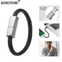 KEBETEME สายชาร์จโทรศัพท์ USB,สายชาร์จสร้อยข้อมือสายชาร์จข้อมูลสายซิงค์ USB C Micro USB 8ขาสายชาร์จสำหรับโทรศัพท์7 8แอนดรอยด์