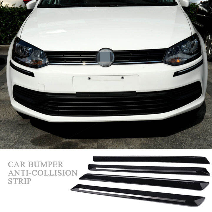 44-7x3-1cm-4pcs-car-bumper-protector-silane-guard-strip-chrome-sticker-front-rear-bumper-protector-rubber-black-universal-new