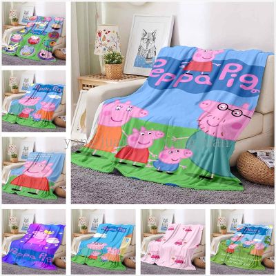 Cartoon Piggy Peppa George Animation Blanket Children Cute Sofa Office Nap Air Conditioning Bed Soft Warmth Can Be Customized Q5