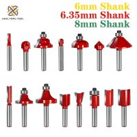 6mm / 6.35mm / 8mm 1Pc Router Bit Set Trimming เครื่องตัดมิลลิ่งตรงบิตไม้ทังสเตนคาร์ไบด์ตัดงานไม้ Trimming